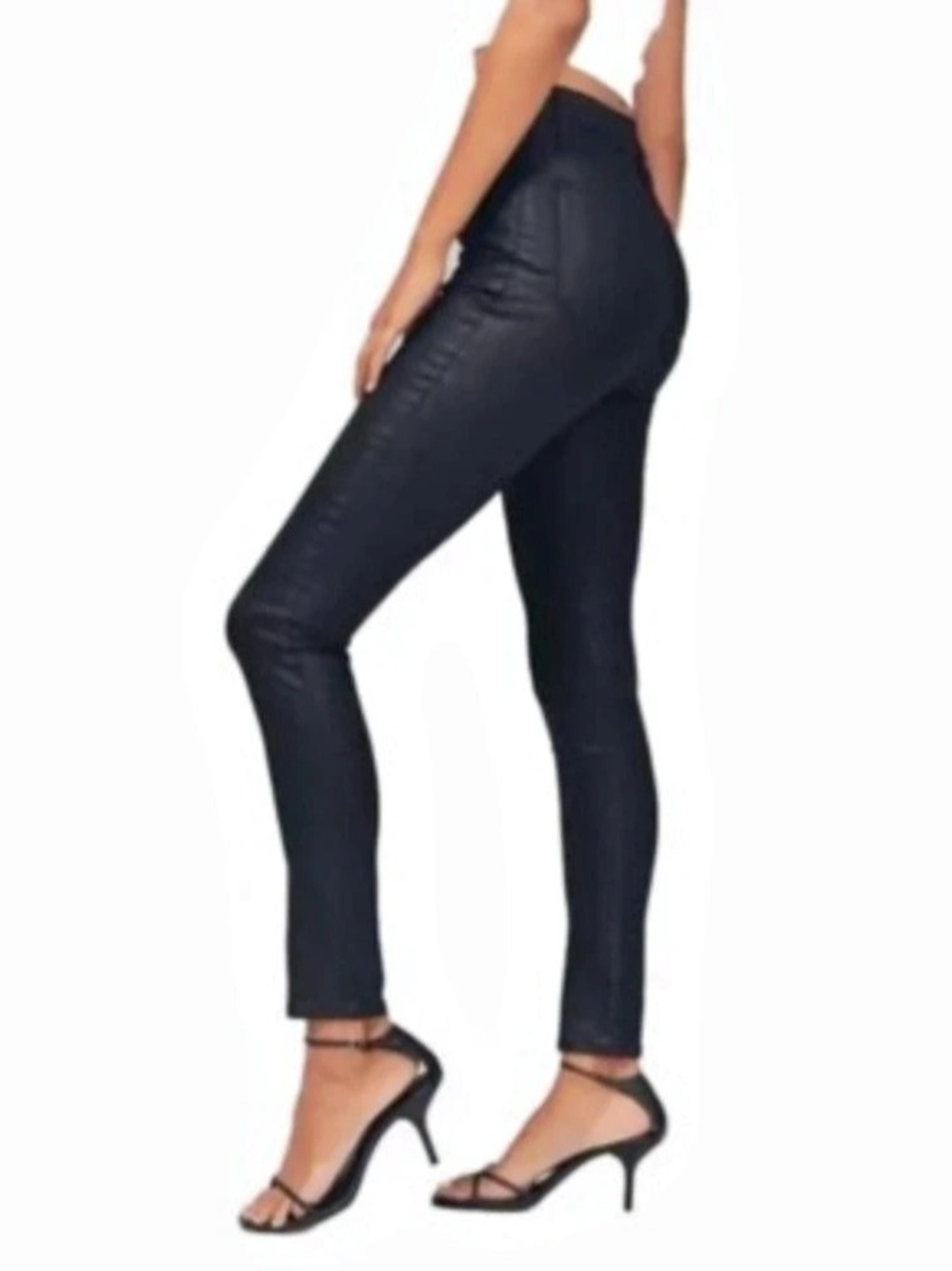 Abercrombie & Fitch Curve Love Vegan Leather High Rise Ankle Legging Vegan